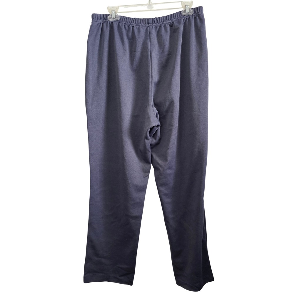 Blair Elastic Waist Pull On Pants Gray Charcoal Knit Straight Leg‎ Trousers